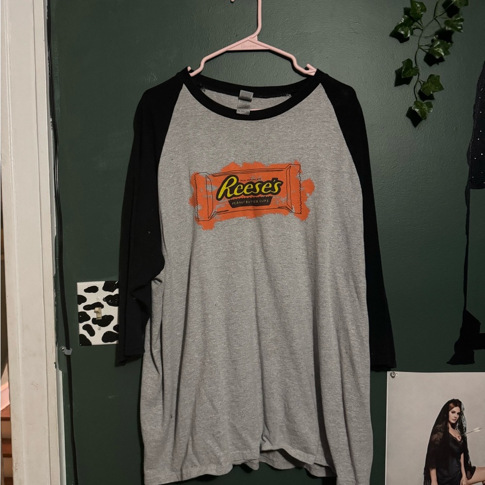 Reese's Gray and Black Raglan T-Shirt